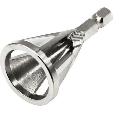 Fraise à ébavurer pour tubes et tiges filetées Ø4-20mm – Queue hexa 6,35 – Acier pour roulement – 3 arêtes de coupe - 10333120001 (1/4)