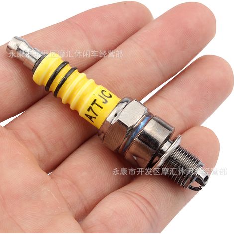 Off-road motorcycle, ATV, beach scooter, GY6 50-150CC, A7TJC three-prong spark plug, yellow nozzle. (1/4)