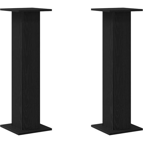 Jardinière，Support de plante 2 pcs Chêne noir 30x30x95 cm Bois d'ingénierie CFW32939 (1/5)