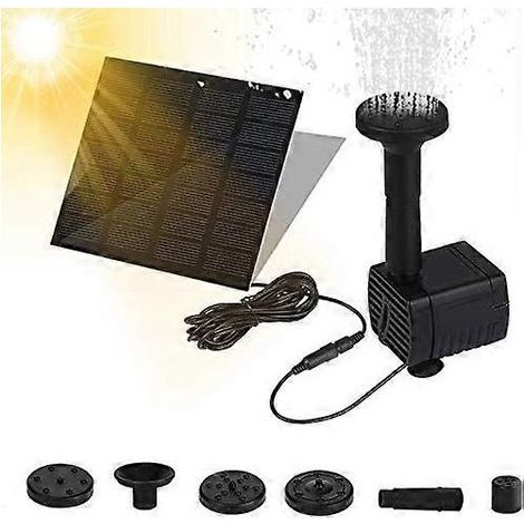 Pompe solaire pour bassin avec batterie intégrée, 4 styles de fontaine pour usage extérieur - FQ -