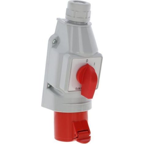 Presa a muro isolata 32A/400V 3P+Z con interruttore 0-1 186