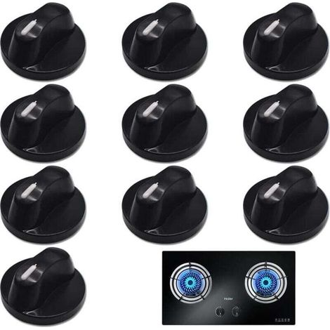 Lot de 10 boutons de commande universels en plastique pour four rotatif interrupteur de réglage 8 mm trou cuisine cuisinière à gaz boutons poêles boutons de commande (1/4)