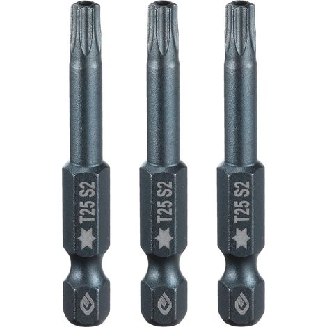 3 Pièce Embout de Tournevis Torx Magnétique, T25 1/4" Hex Tige Longueur 50mm Embout de Vissage Long Hexagonal en Acier S2 avec Trou pour Retirer les Vis de Fixation Outils (1/5)