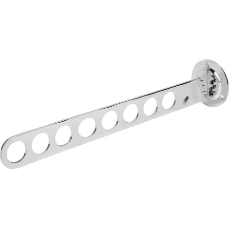 Porte-manteau mural pliable en alliage de zinc avec 8 crochets pour rangement vêtements salle de bain (1/4)