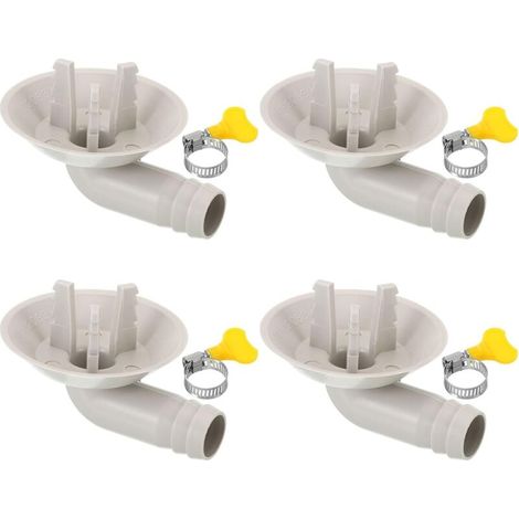 25mm Connecteur de Tuyau de Vidange de Climatiseur, 4 Pcs Connecteur de Vidange Universel avec Cerceau de Serrage pour Robinet D'Unité Ac à Fenêtre Mini-Fendue (1/5)