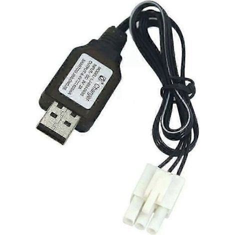 Batterie lithium-ion 6,4 V 2S 650 mAh avec connecteur femelle EL4.5-3P pour véhicules et bateaux télécommandés [DB] Câble de charge USB (1/5)