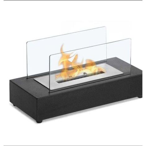 Cheminée Bioéthanol - 35,5 x 18 x 15 cm - 2000 BTU/h - Usage Intérieur Extérieur - 1 Unité (1/4)