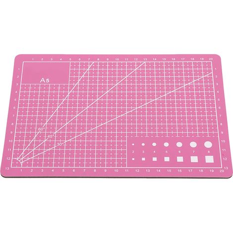 A5 PVC-Schneidematte, strapazierfähig, selbstheilend, handgefertigtes DIY-Werkzeug, rosa (1/5)