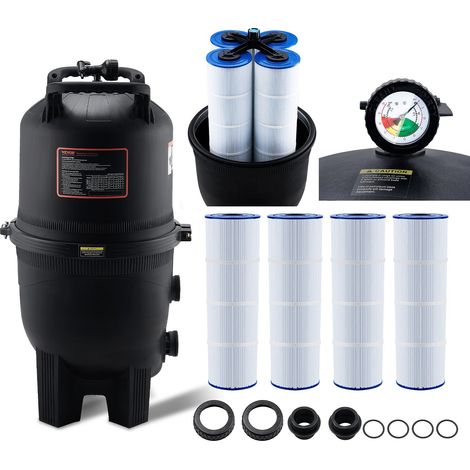 Filtre à Cartouche de Piscine, Filtre Piscine Creusée 40 m² Système de Filtration de Piscine Hors Sol Assemblage Rapide avec Filtre Amélioré et Anti-fuite pour Filtrer Spa, Piscines Gonflables (1/5)