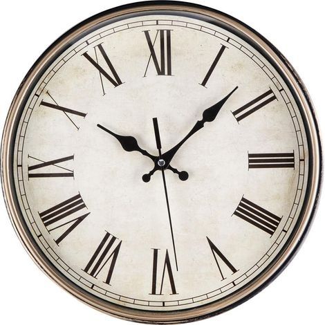 Horloge Murale Moderne Silencieuse à Quartz 30cm Fonctionnant sur Batterie avec Chiffres Romains, Pendules Murale Vintage,pour la Chambre, la Maison, la Cuisine, la Chambre, le Bureau, l'école (1/5)