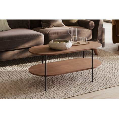 Table basse CAVO – 110 cm – Noyer Lincoln (1/4)