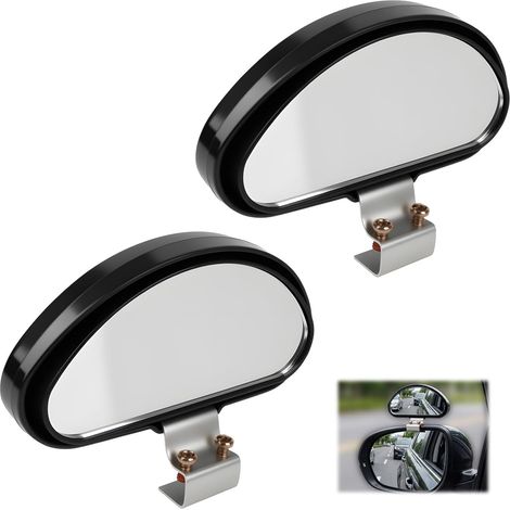 Totwinkelspiegel, 2er-Set – Gehärtetes Glas und ABS – Verstellbar, hochauflösend – Universelle Sicherheit für Pkw und Lkw – 11 x 5,5 x 3 cm (1/5)