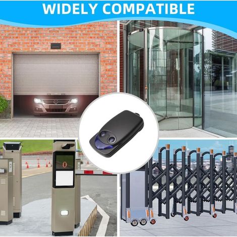 Lot de 2 télécommande de porte de garage électrique Flo2r-s 433,92 MHz à 2 boutons, compatible avec la télécommande de porte de garage Nice Remote,de DEBUNS