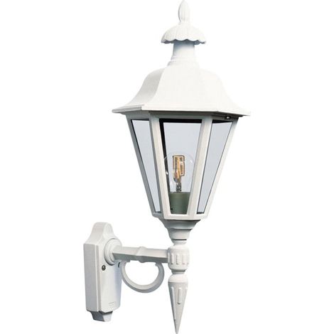 Konstsmide Pallas Grande applique murale d'extérieur classique Lantern Up - Blanc mat, IP23 (1/3)
