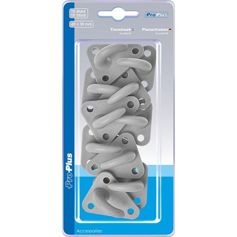 Crochet pour corde en plastique 45x39mm 10 pieces sous blister (1/5)