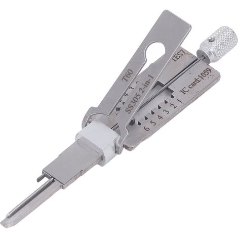 Kit de décrochage et crochet 2 en 1 en acier inoxydable SS305, outil de décodage manuel pour usage civil et professionnel, lot de crochets et pic. (1/5)
