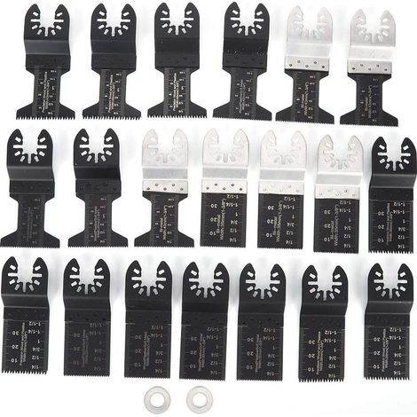 Packung mit 20 universellen Oszillationssägeblättern, 35/45 mm Schnellwechsel-Profi-Oszillationssägeblätter für Multifunktionswerkzeuge (1/5)