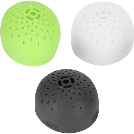 Mini passoire 3 pièces filtre multifonctionnel en silicone tamis à baies de 7 4 cm gris vert blanc (1/5)
