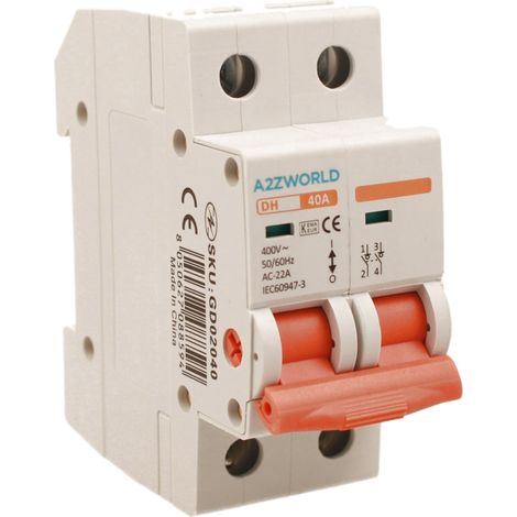 Interruttore Sezionatore Modulare 2P 2M AC 400V IP20 DH (40A)