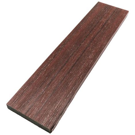 Plinthe de finition composite coextrudé - Coloris - Acajou, Epaisseur - 10 mm, Largeur - 52 mm, Longueur - 200 cm