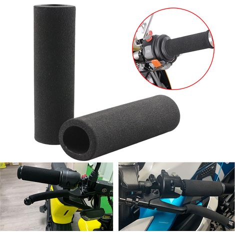 Modified motorcycle handlebar grips, black foam, motorcycle handlebar grips, shock-absorbing rubber handlebar grips, foam handlebar grips