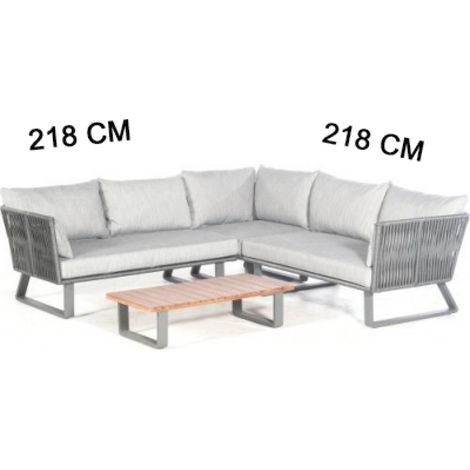 Lounge-Gruppe Poseidon Polyrope dark-grey Aluminium (1/5)