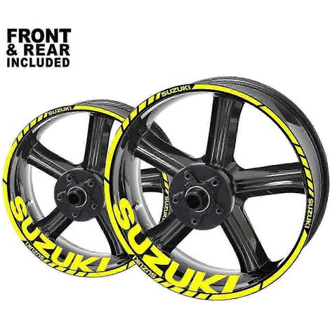 Aufkleber- und Logoset für Suzuki GSX-R 600, 750 und 1000 Felgen (fluoreszierendes Gelb). (1/4)