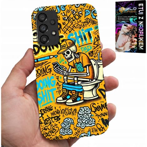 Funda para Samsung Galaxy A53 5G - Esqueleto defecando en el inodoro (1/5)