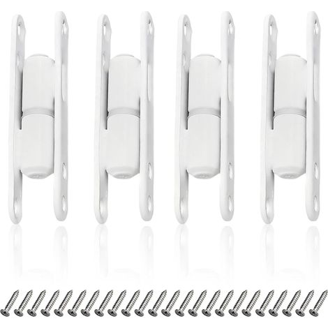 Paumelles porte blanches - Fer pliable - 24 vis - Lot 4 paires (1/5)