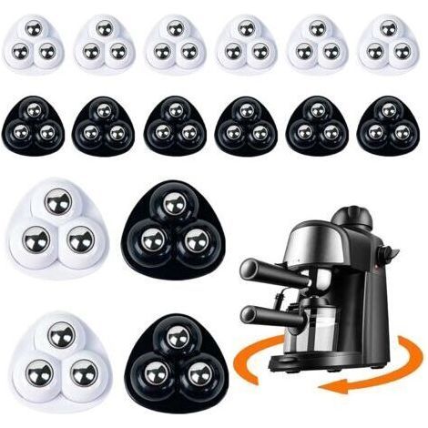Set of 16 Mini Self-Adhesive Castors 360° 3 Steel Balls - For Coffee Machine Trash Can Kitchen Appliances (1/5)