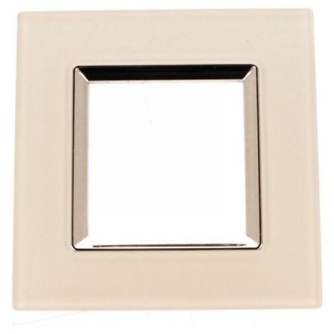 Placca Quadrata In Vetro Temperato MBL 2M Bianco Compatibile Bticino Living