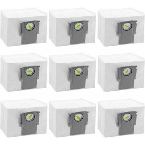 Sac à poussière pour Roborock S7 MaxV Ultra/S7 Pro Ultra/Q5/Q5+/Q5+ Plus/Q7/Q7+/Q7 Max/Q7 Max+ Accessoires pour aspirateur robot, sac jetable de remplacement pour aspirateur de grande capacité (9 sacs