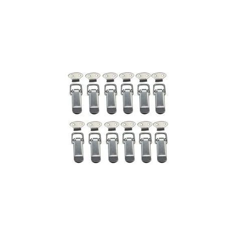 Chiusura a scatto in acciaio inox – Confezione da 12 pezzi – Chiusura rapida per cassetti e armadi – Resistente alla corrosione (1/5)