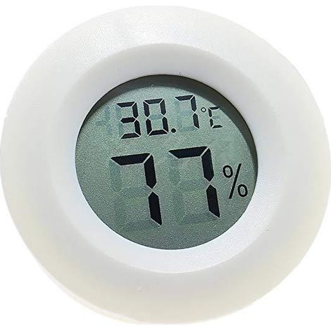 Raumthermometer, digitales Feuchtigkeitsmessgerät, Temperatur, weiß, 45 mm