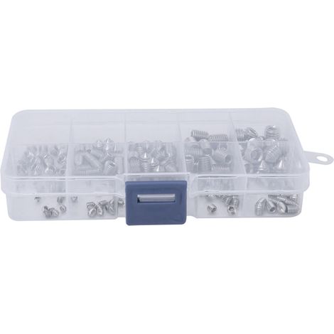 Lot de 200 vis sans tête à pointe conique à six pans creux en acier inoxydable pour instruments de précision M3/M (1/5)