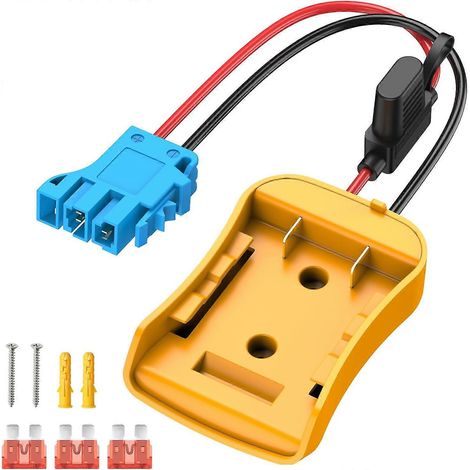 Adaptateur pour voiture jouet électrique compatible avec 20 adaptateurs de batterie, kit de conversion de batterie pour voiture jouet électrique avec porte-fusible et connecteur de faisceau de câbles. (1/5)
