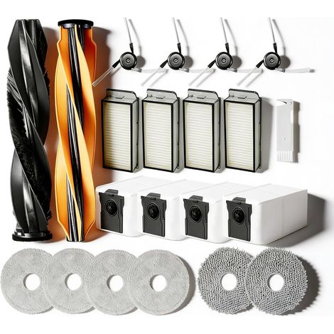 Zubehör für Dreame X50 Ultra Complete L40s Pro Ultra Wischpads X6 Staubbeutel X4 Filter HEPA X4 Hauptbürsten X2 Seitenbürsten X4 Ersatzteile
