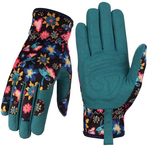 Guantes de jardinería para mujer - Guantes de trabajo para desherbar, cavar, plantar, rastrillar y podar - M (1/5)