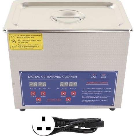 Nettoyeur Ultrasonique 40KHZ 3200ml, Machine de Nettoyage à Ultrasons avec Minuteur, Chauffage Silencieux, Faible Bruit, Prise UK 200-240V (1/5)