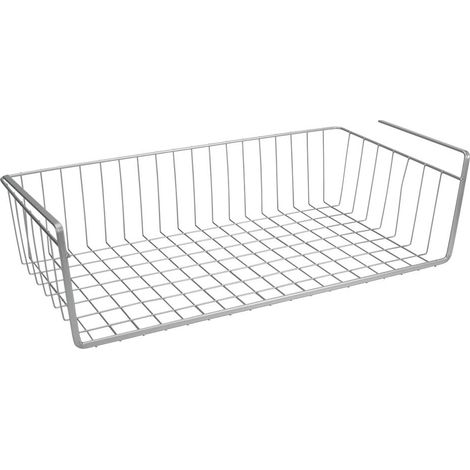 Metaltex 364850039 Kanguro Polytherm-Cesto per Armadio, 50 x 26 x 14 cm, Acciaio, Argento, 50 cm (1/4)