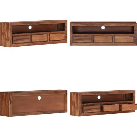 Mobile Porta TV 120x30x40 cm in Legno Massello di Acacia - Credenza in acacia - Credenza in legno massello