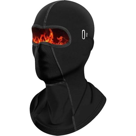 Doublure de casque adaptée au vélo, scooter et moto - Vêtements de cyclisme d'hiver - Cagoule chaude avec protection du cou - Couverture intégrale du visage et protection anti-transpiration - Écharpe (1/5)
