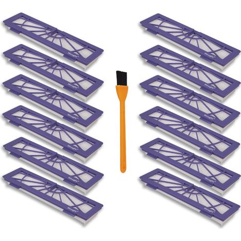 Filtres de rechange pour Neato Connected D7, lot de 12 filtres Neato BotVac série D compatibles avec les aspirateurs robots Neato BotVac Connected D80, 7e, 85, D3, D4, D5 et D75.