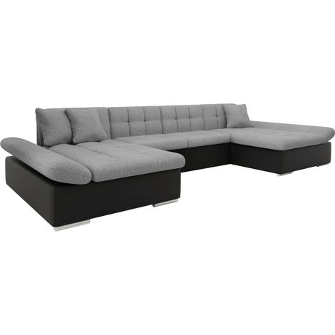 Sofá rinconero Comfivo 155, Soft 011 + Soul 17, Función de descanso, Almacenaje, 360x160x75cm, 0