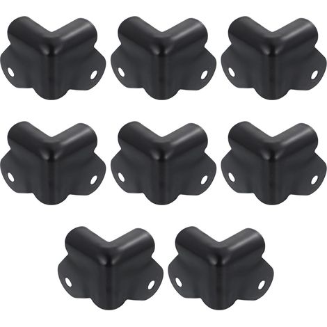 8 protège-coins décoratifs - bois - noir - pour quincaillerie (1/5)