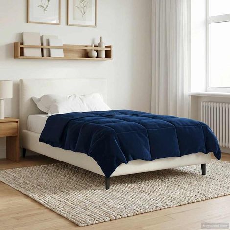 Ganzjahresbettdecke Dunkelblau 140 x 200 cm Mikrofaser