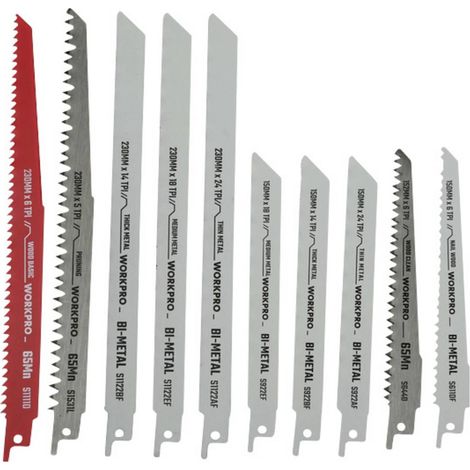 WorkPro WP404132 Kit di lame per sega a gattuccio Lunghezza lama della sega 230 mm 10 pz. (1/3)