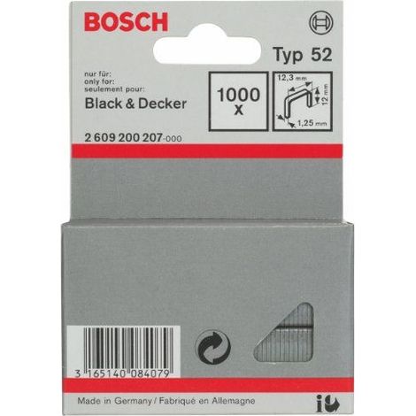 Bosch Staples for tackers Fine wire staple type 52 2609200207 (1/2)