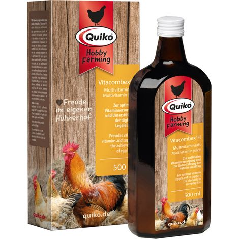 Quiko Hobbyfarming Multivitaminsaft Vitacomcex-H für Hühner und Geflügel 500 ml