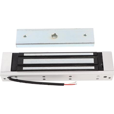 Serrure électromagnétique encastrée, serrure magnétique de porte, force de maintien de 180 kg (396 lbs), serrure électromagnétique intégrée 24 V, pour contrôle d'accès, ouverture de porte et de portai (1/4)